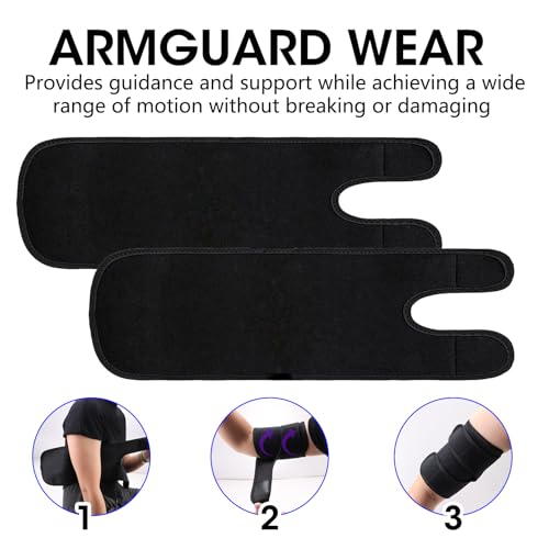 Qkhcable 2Pcs Black Upper Arm Sleeve Compression Bicep Tendonitis Brace Comfortable Adjustable Elbow Support Wrap for Men Women Relief Muscle Strains Pain Inflammation Arthritis Injury Recovery - Image 5