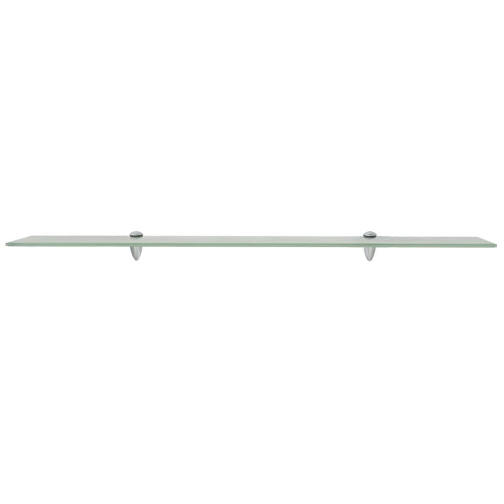 Juego de 2 estantes flotantes de cristal mate 100 x 20 cm | Elegantes estantes de pared de cristal de seguridad mate para baño, dormitorio o pasillo, soporta hasta 15 kg.