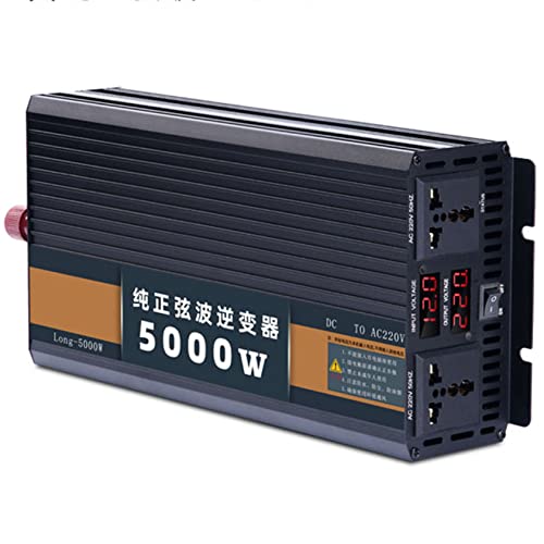 Inversor de onda sinusoidal pura de 4000 W, 5000 W, 6000 W, 7000 W, 8000 W, 9000 W, 10000 W, 12000 W, inversor de corriente de 12 V, 24 V, 48 V, 60 V CC a 220 V CA, para casas rodantes, camiones, au