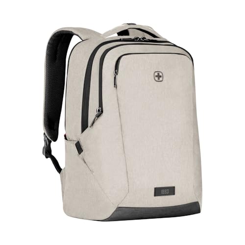 WENGER MX Professional Laptop-Rucksack mit Tabletfach, Notebook bis 16 Zoll, Tablet bis 10 Zoll, Organizer, 21 l, Büro Business Uni, Beige, 653500