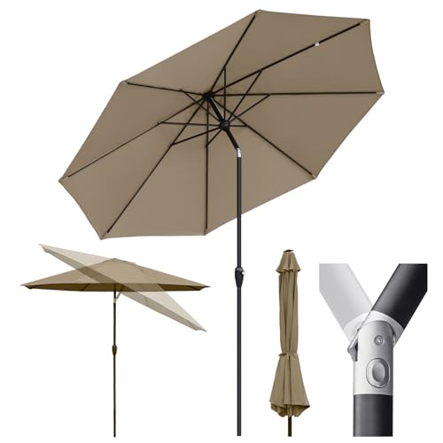 Sekey Alu-Sonnenschirm 330cm Sonnenschirm Gartensonnenschirm mit UV-Schutz,Windfester mit Kurbel für Balkon Garten & Terrasse Sonnenschutz UV 50+ Sekey Alu-Sonnenschirm 330cm Sonnenschirm Gartensonnenschirm mit UV-Schutz,Windfester mit Kurbel für Balkon Garten & Terrasse Sonnenschutz UV 50+