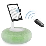 VOLTIFYMAX Magnetic Kindle Holder with Page Turner, Cozy Pillow Kindle Stand for Reading, 360° Adjustable Phone Holder for Bed, Small Bowl for Tablet Stand with Stable Suction Base (Green)