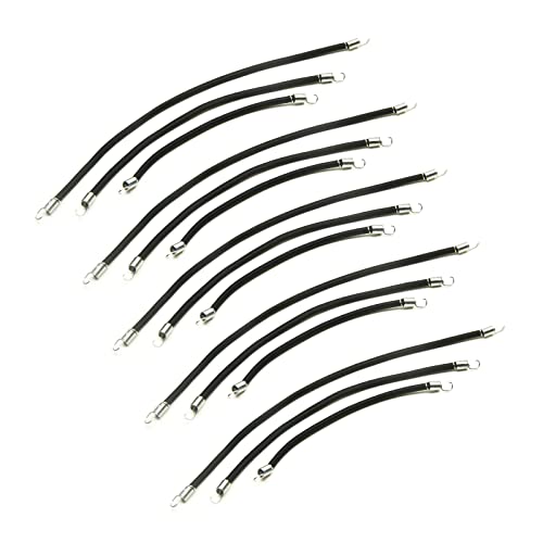 15Pcs Bungee Cords Elastic String For Rc Rock Crawler Truck Roof Rack Upgrade Parts Black (10Cm/15Cm/20Cm) #TOP2