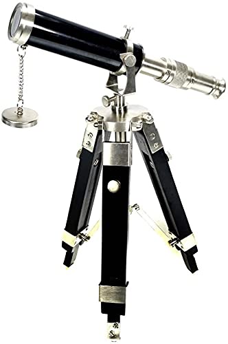 Desktop Telescope with Tripod - Silver Desk Nautical Decor
