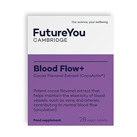 Blood Flow+ CocoActiv, High Strength Cocoa Flavanol Extract CocoActiv - Vegan Suitable Supplement - Maintains Blood Vessel Elasticity - 28 Day Supply - Developed by FutureYou Cambridge, UK Cover