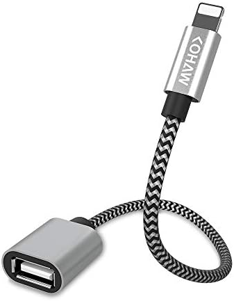 KOHAW USB Camera Adapter, iOS to USB-A Female Connector Compatible Compatible with Phone 11 Pro X 8 Pad, Support iOS 13 and Before, USB Flash Drive, Card Reader, Keyboard, Camera