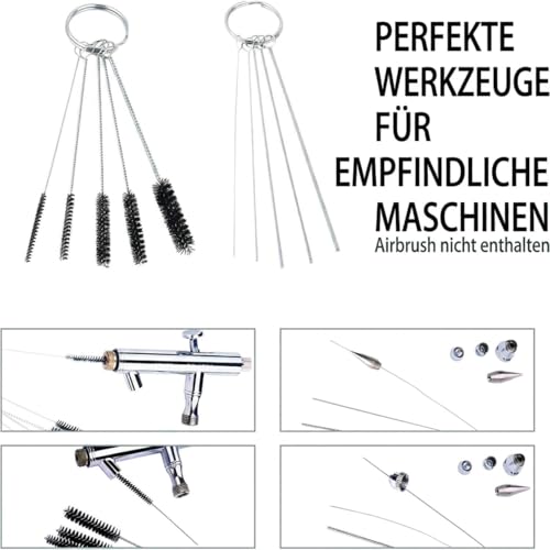Miniatura 6 de Utensilios De Limpieza Para Aerógrafos Y Pistolas Abest Que Contiene Aguja, Boquilla, Cepillo Y Recipiente De Limpieza Con Manopla 4 Piezas