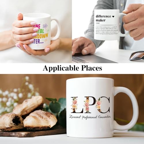 Taza de porcelana blanca de 11 onzas XQLZY miniatura 5