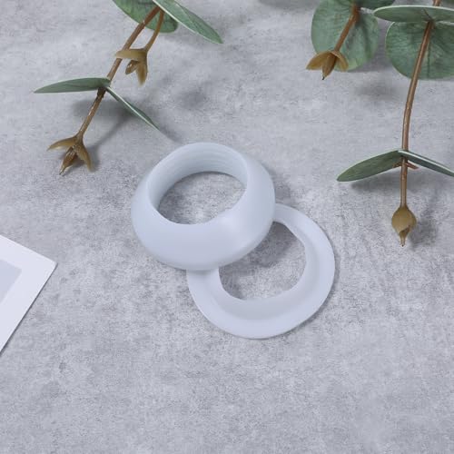 Image of Sink Drain Gasket - Universal Basin Replacement Parts, Thickened Silicone Sealing Ring, Drainage Plug Stopper Tool for Vessel Bathroom Kitchen, 2 Sets