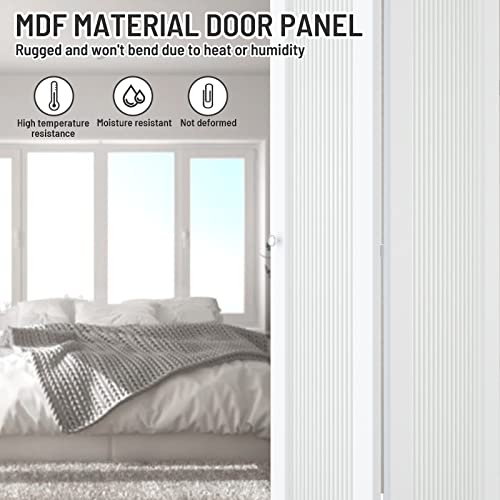 Barner Home Closet Doors, Single Glass Panel Bi-Fold Doors, Assembly Required, Folding Doors With Hardware Kits For 36'' Opening #TOP6