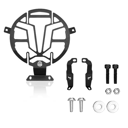 Image of Metal Headlight Frames Guard With Radiator Guard Black Compatible with TVS Ronin New (2024 To 2025)
