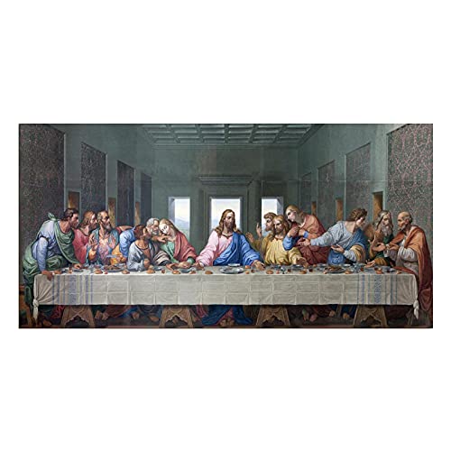 Peintures Da Vinci La Cène impression sur toile haut de gamme 30x60
