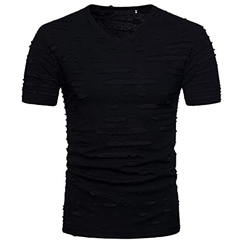 Beikoard_ Camisetas de hombre El Verano Color sólido Agujero(S-XXL)? Limitado Promoción_Tops Camisetas Ropa Hombre Deportivas Sudaderas Chándales 2018 Ofertas