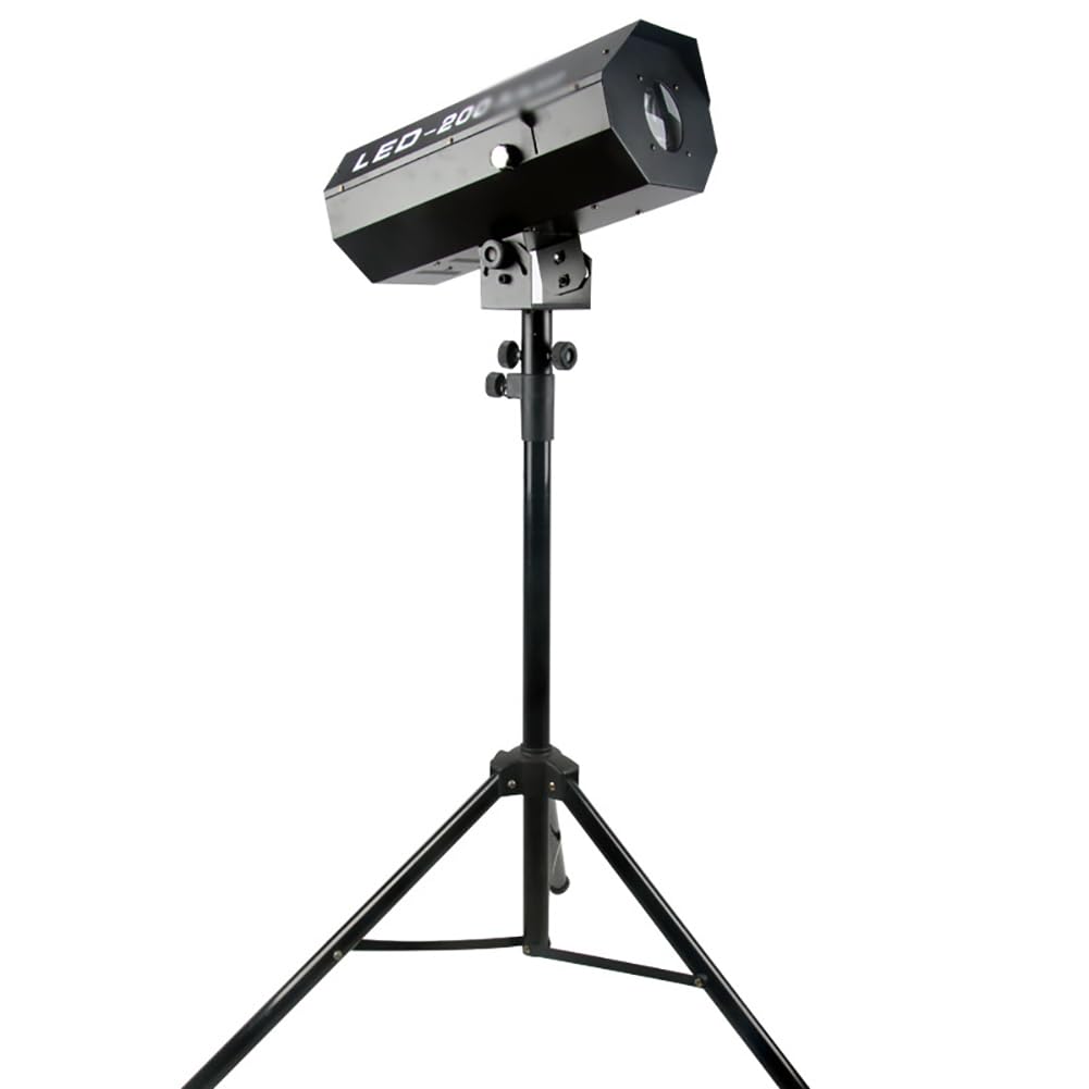 Spot de poursuite LED 200W avec trépied et contrôle manuel pour éclairage scène DJ