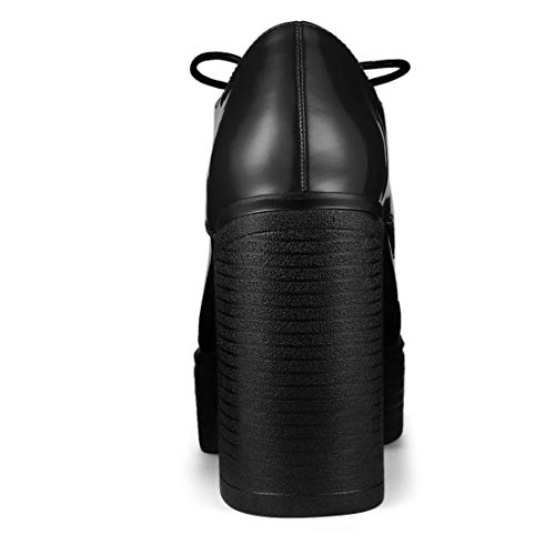 Allegra K Women's Platform Lace Up Chunky Heel Ankle Boots4