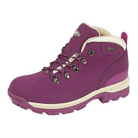 Northwest Territory Ladies Trek Lace Up Leather Upper Water Proof Walking/Hiking/Outdoor Trekking Boot (Purple, 6 UK, numeric_6) Cover