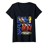 Mujer Naruto Shippuden Run Hidden Leaf Village Marathon Anime Camiseta Cuello V