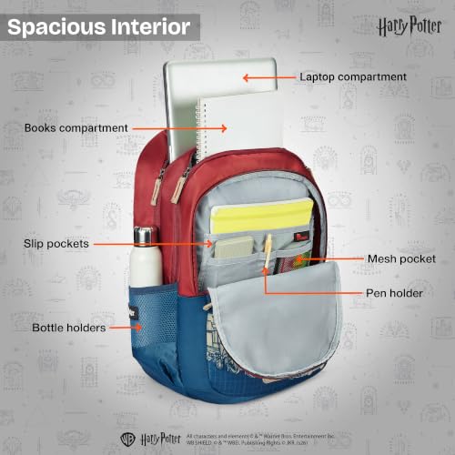 Image of Nasher Miles x Harry Potter Backpack | Polyester Laptop Backpack 35L | Ideal for School, College, Office & Travel | Men, Women, Boys, Girls