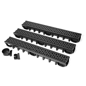 Hydrotec SELFline Kunststoff Entwässerungsrinne 3er Set