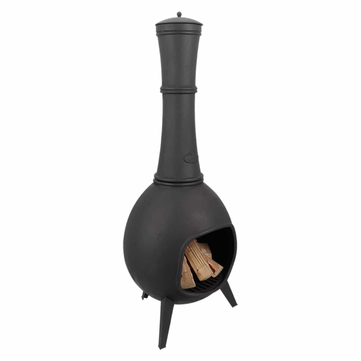 Esschert Design Terrassenofen, 150 cm L, schwarz, 53x53x144 cm, FF65