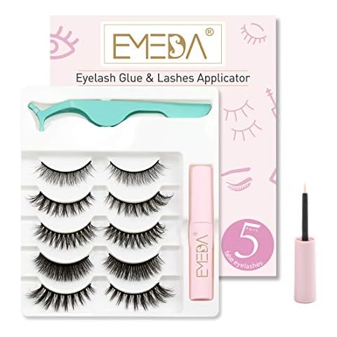 EMEDA Pestañas Postizas Naturales con Pegamento y Aplicador Cover