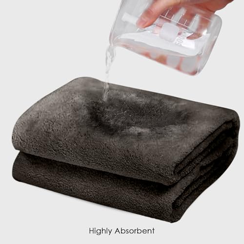 Image of HOUSSE Premium Microfiber Bath Towel - Extra Large 75x150cm Quick Dry Towels for Women Men & Kids | Super Soft Plush 550 GSM | Ultra Absorbent for Home Swimming Sports & Travel (Cocca Brown)