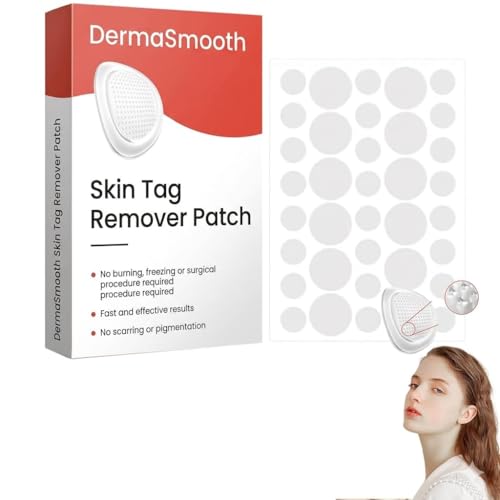 Image of DermaSmooth Skin Tag Patches | Invisible Adhesive Spot Covers for Face, Neck & Body | Gentle Skin Care Patch Sheets (White color) (144 Patches)