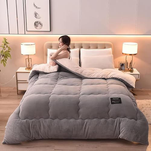 Pesante Coperta in Cashmere, Coperta in Cashmere, Trapunta Invernale Matrimoniale, Caldo Comodo Piumone, per Letto, per Biancheria da Letto Domestica,004,150 * 200cm3kg