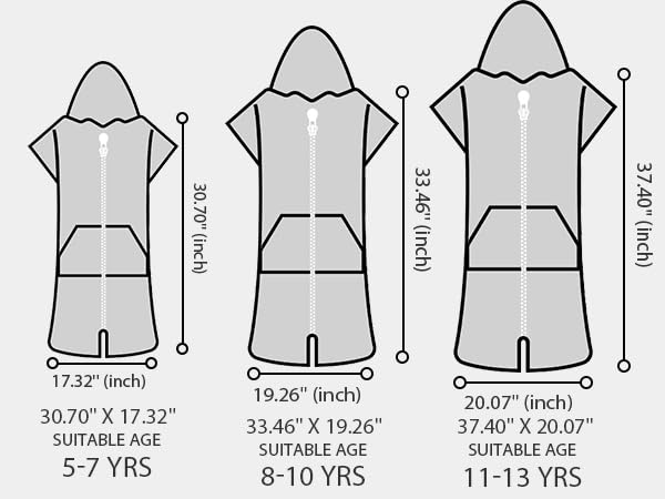Image of MissShorthair Hooded Towel Robe for Kid, Zipper Beach Cover Up, Swim Changing Robe for Boy, Girls Bath Towelling Poncho