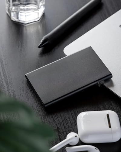 Image of VOGARD RFID Blocking Aluminium Card Holder Wallet for Men & Women | Slim Metal Wallet with Pop-Up Card Access | Holds Up to 5 Cards | Lightweight Minimalist Pocket Wallet | Black
