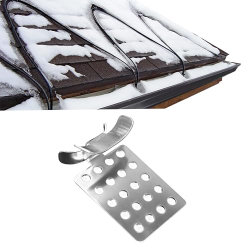 MAXKOSKO 20 pcs Roof Clips for roof De-Icing Heating Cable, Self regulating Gutter Heater Tapes