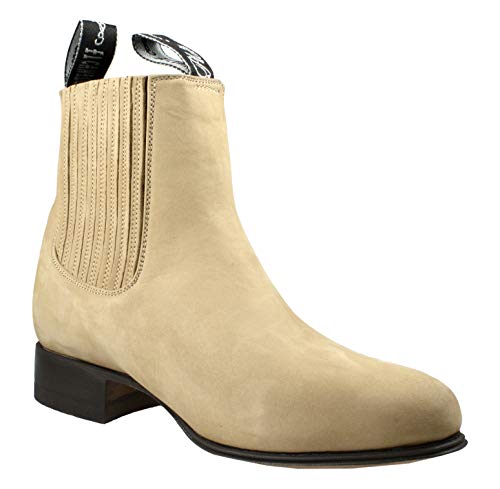 El Canelo Men's Ankle Boots Nubuck Leather Sand Botin Charro4