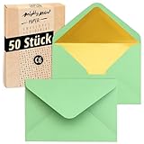 Japun – Briefumschläge (50 Stück), Kuvert, Umschlag ohne Fenster - DIN C6-162 x 114 mm - innen:...