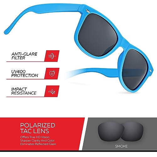 Image of Retro Rewind Polarized Sunglasses for Women Men - UV400 Classic Square Vintage Shades Trendy Unisex Sun Glasses