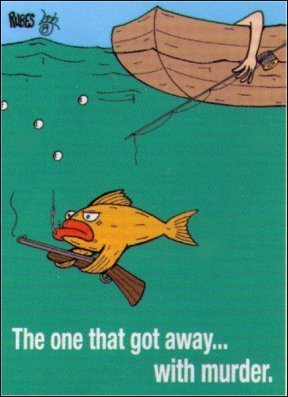 Rubes, GOT AWAY WITH MURDER, 2.5'' X 3.5'' - Heavy...