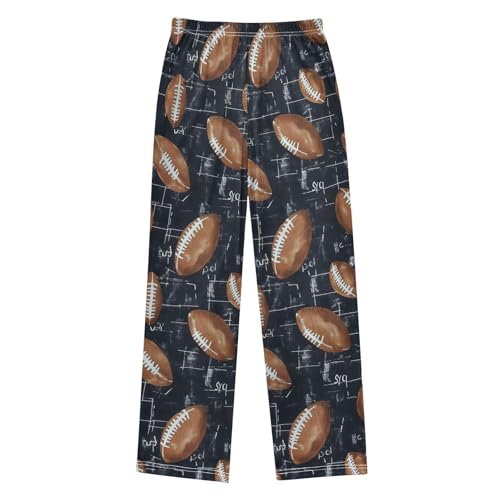 Pajama Pants Football Pattern Tile Long Sleep Pants Lounge Bottoms2