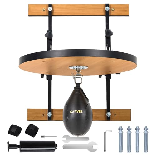EliteEdge Speed Bag Platform for Boxing Punching Practice with 8 Inch Height Adjustable Mount 360 Degree Swivel and Includes Speed Bag Air Pump