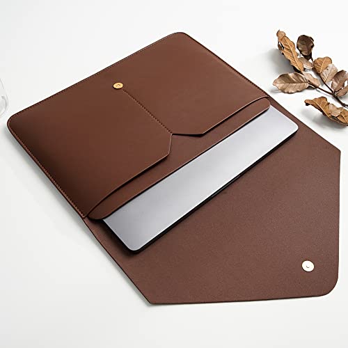Benfan Laptop Sleeve 15 Inch Compatible with New MacBook Pro 15, New MacBook Pro 16, Surface Book 15, Dell XPS 15 with Small Pouch, Mouse Pad and Cord Organizer, Color Dark Brown by Benfan - Image 3