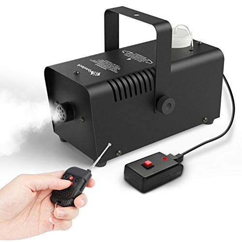 Halloween Fog Machine 500W - Fansteck Wireless Remote Control Smoke Machine 2400 CFM - Perfect for Holiday Party Wedding Christmas Halloween (Black)