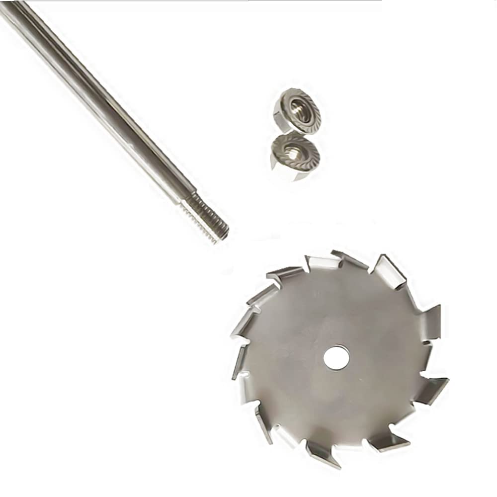 Disque de dispersion en acier inoxydable 304 avec tige d'agitation pour machine de dispersion (4 CM/1.57")