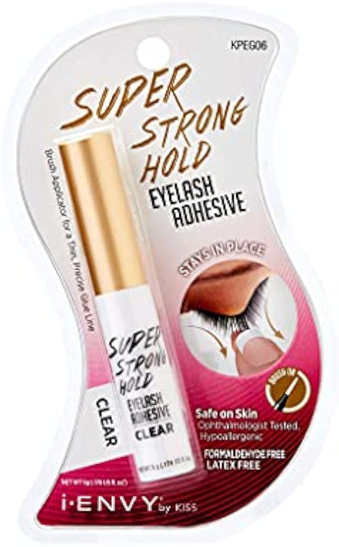 i-ENVY by KISS Super Strong Eyelash Adhesive Clear KPEG06 Brush On Latex Free