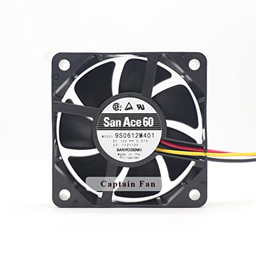 9S0612M401 Ventilador 6025 DC 12V Ventilador 0.07A 0.84W Ventilador de refrigeración axial para equipos médicos