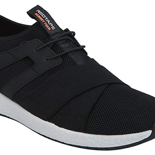 Image of Red Tape Men Black Walking Shoes