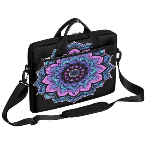 Bolsa para portátil Mandala Floral Morada 15 pulgadas
