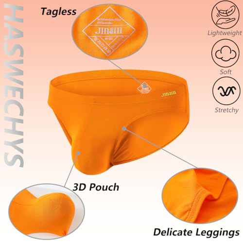 Mens Bamboo Viscose Soft Briefs Low Rise Sexy 3D Pouch Underwears2
