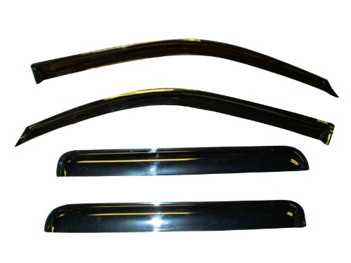 Chevy Avalanche vent window shades visor rain guards 02-06, Chevy Silverado GMC Sierra Crew Cab 99-06