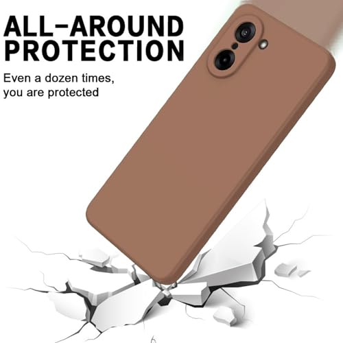 Image of FIRST MART Matte Silicone Back Cover for OnePlus Nord CE 5 - Brown