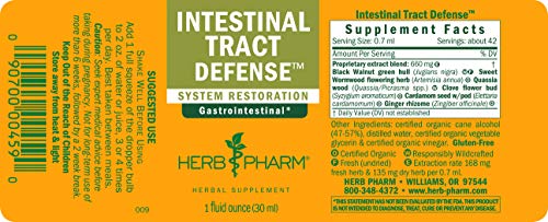 Image of Herb Pharm Intestinal Tract Defense Liquid Herbal Formula with Wormwood Liquid Extract - 1 Ounce