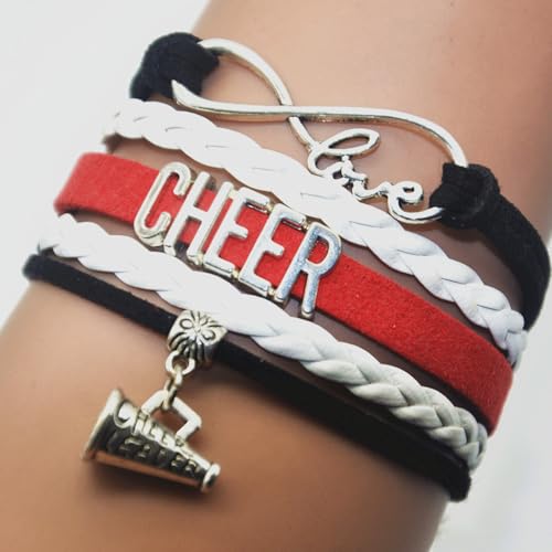Cheerleader Bracelet Cheerleading Cheer Bracelet Gifts for Women, Men, Adult Cheerleaders, Cheer Team, Party, Celebration Bulk2