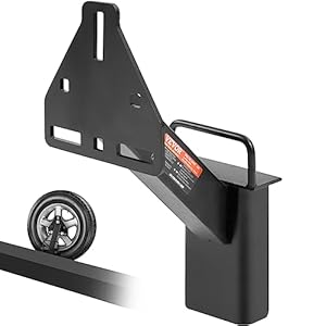 VEVOR Spare Tire Carrier, Trailer Spare Tire Mount, 160 lbs Capacity, Utility Trailer Accessories Fits Most 4 & 5 & 6 & 8 Lugs Wheels on 4″, 4.25″, 4.5″, 4.75″, 5″, 5.5″, 6″, 6.5″ Bolt Patterns